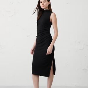 SOFT LUXE BATEAU-NECK MIDI DRESS